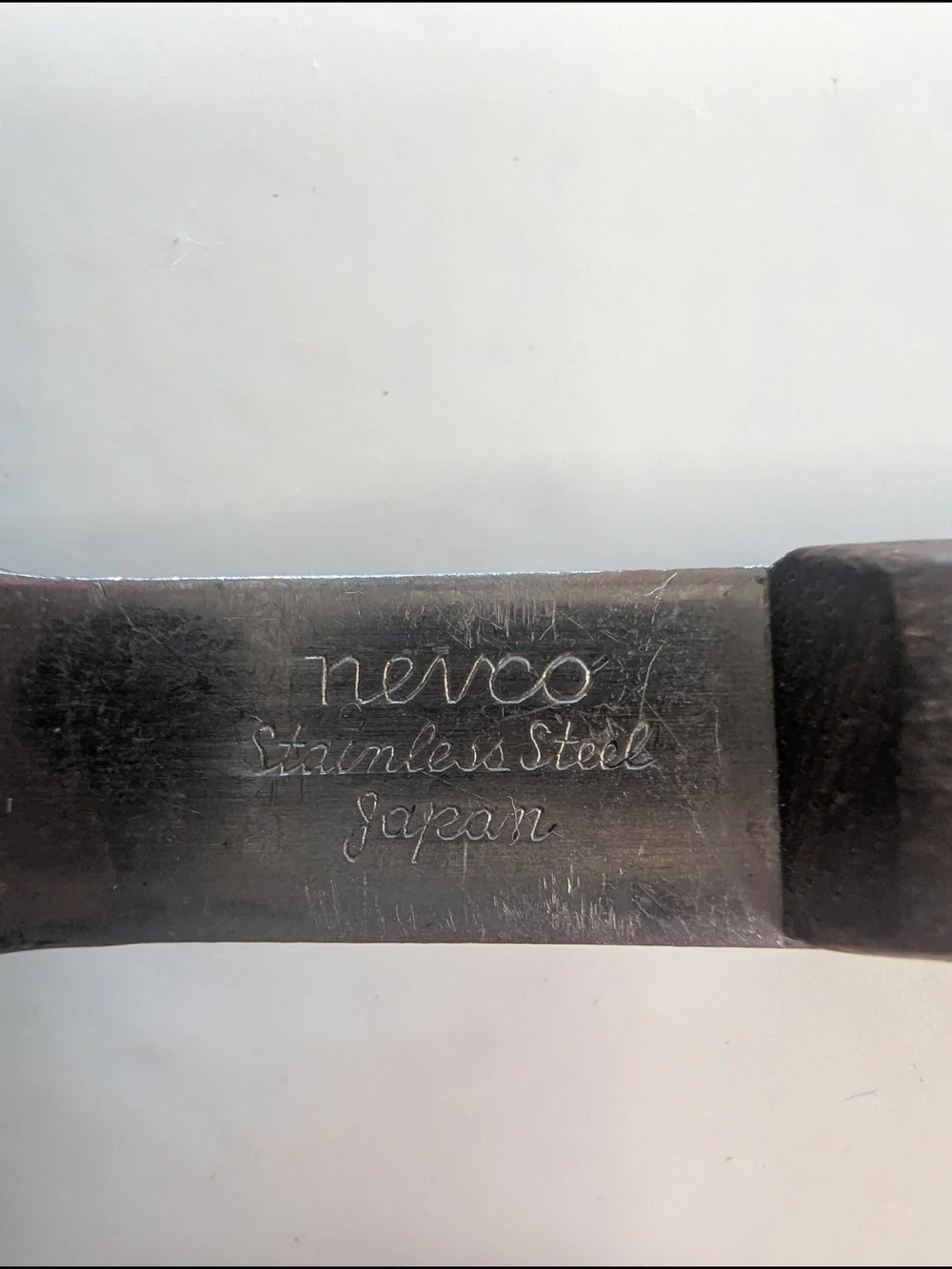 Nevco Mod Retro MCM Serving Spoon 1960s Wood Handle Spoon Japan Stainless